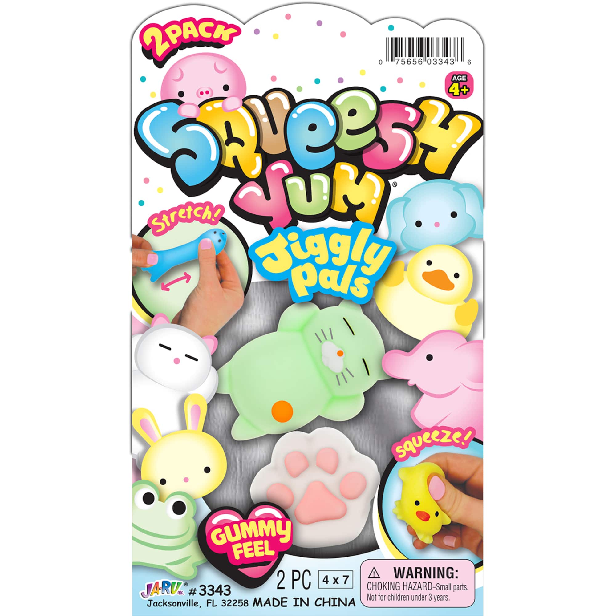 36 Packs: 2 ct. (72 total) Ja-Ru® Squeesh Yum® Jiggly Pals